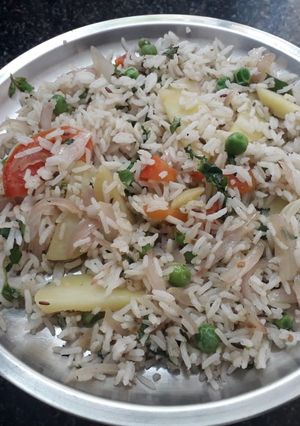 A picture of White Pulao !.
