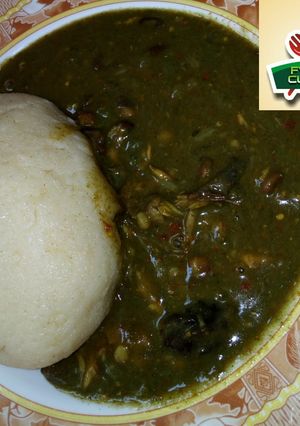 A picture of Baobab soup/Miyar kuka recipe two.