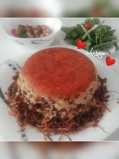 عکسی از دستور عدس پلو قالبی 😋
