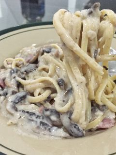 Foto resep Pasta with Smoked Beef and Mushroom Creamy Sauce