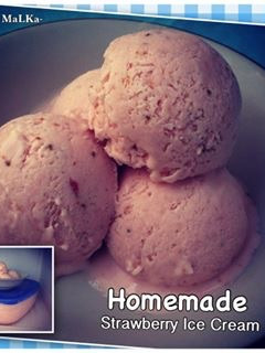 Foto resep Homemade Strawberry Ice Cream