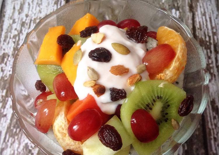 Olahan Fruits Salad &amp; Nuts | Cara Membuat Fruits Salad &amp; Nuts Yang Enak Dan Mudah
