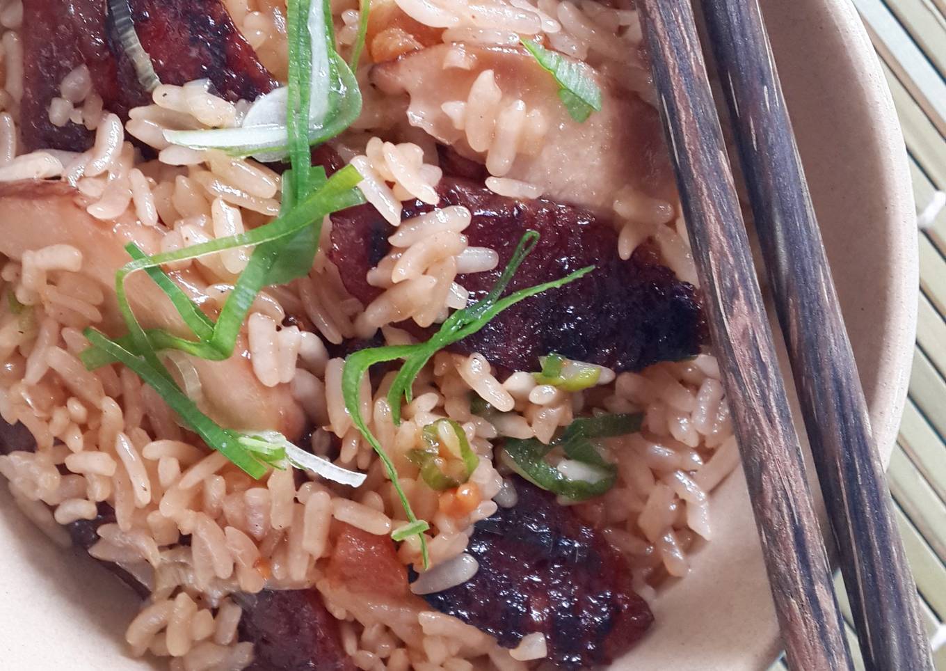 Chinese stir fried glutinous rice