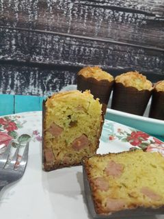 Foto resep Luncheon Meat Cheddar Cheese Savoury Muffins
