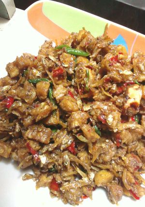 Foto resep Sambal Goreng Teri Pedas Cabe Ijo