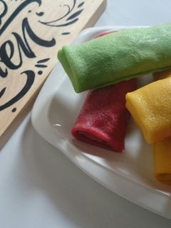 Foto resep Dadar gulung unti tiga warna