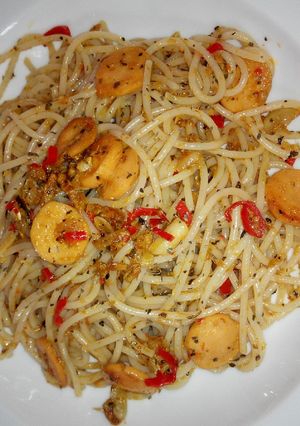 Foto resep Pasta Bandeng Sosis Aglio Olio