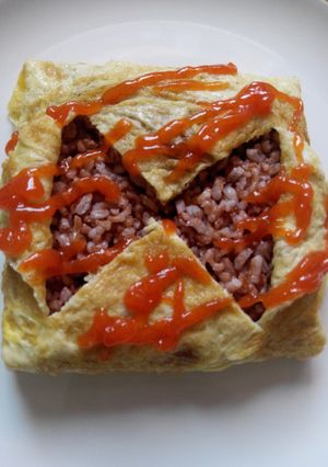 Foto resep Nasi Bungkus Telur Dadar