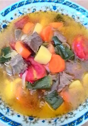 Foto resep Asam daging sayuran