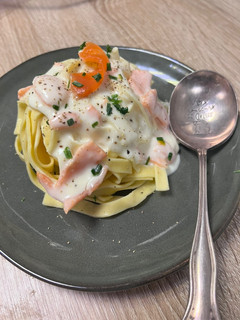 Une photo de Tagliatelles saumon fumé citron parmesan