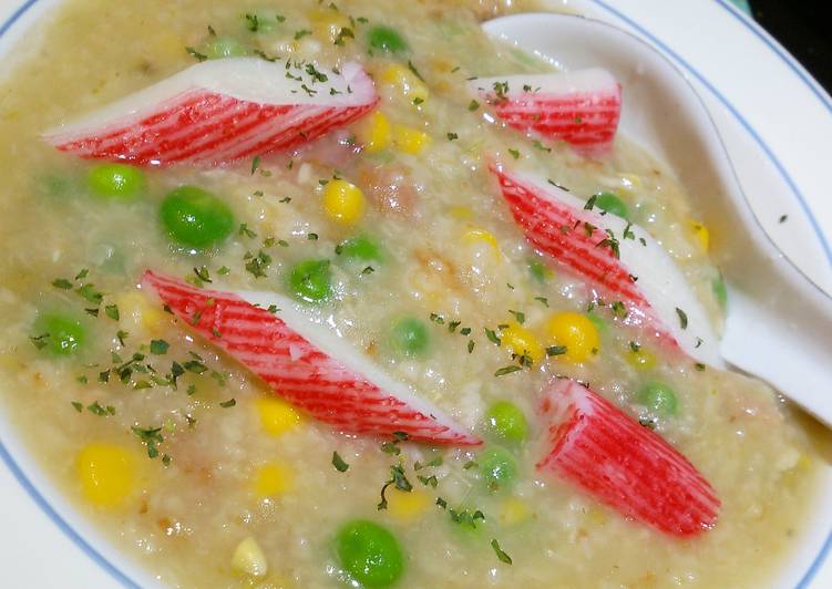 porridge with peas and corn