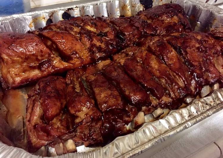 Easiest Way to Prepare Any-night-of-the-week Bbq ribs on crockpot