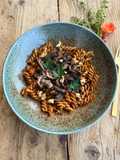 Vegán Mojo Szószos Tészta Pirított Gombával 🍄‍🟫 TÉNÉ recept|Gyors, nyári hangulatú ebéd vagy vacsora