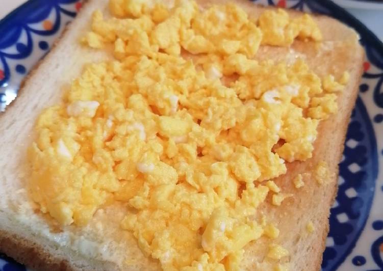 Scramble egg dengan microwave non-oil