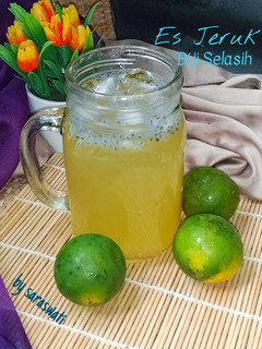 Foto resep Es Jeruk Peras Biji Selasih