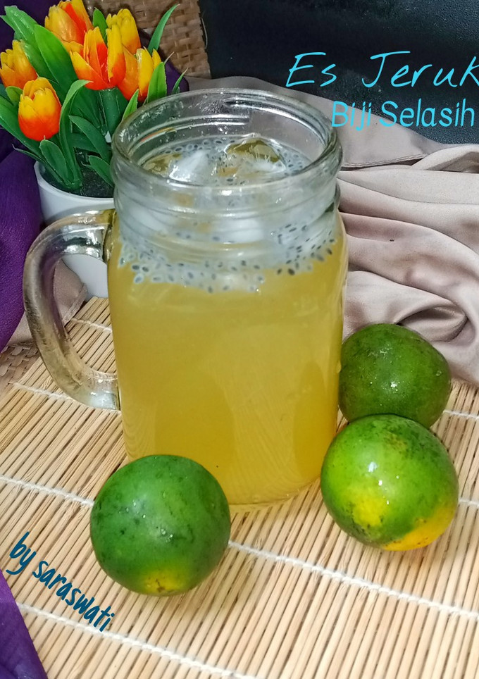 Foto resep Es Jeruk Peras Biji Selasih