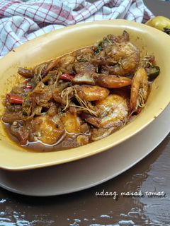 Foto resep udang masak tomat