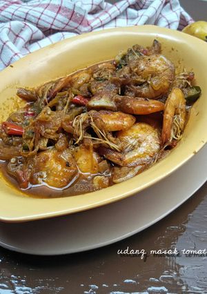 Foto resep udang masak tomat