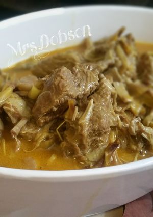 Foto resep Gulai Daging & Jantung pisang.