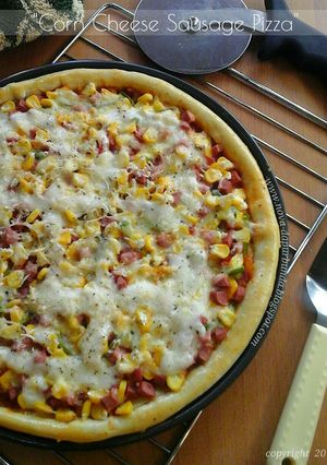 Foto resep "Corn Cheese Sausage Pizza"