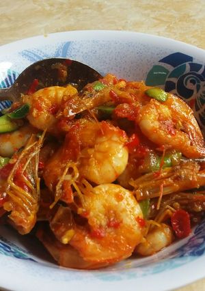 Foto resep sambel udang petai