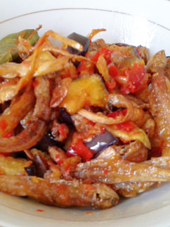 Foto resep Balado ikan asin terong