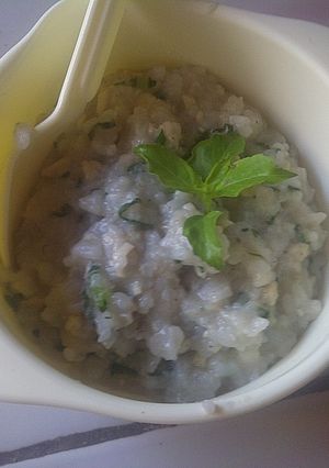 Foto resep Bubur Tim Tahu Bayam-MPASI