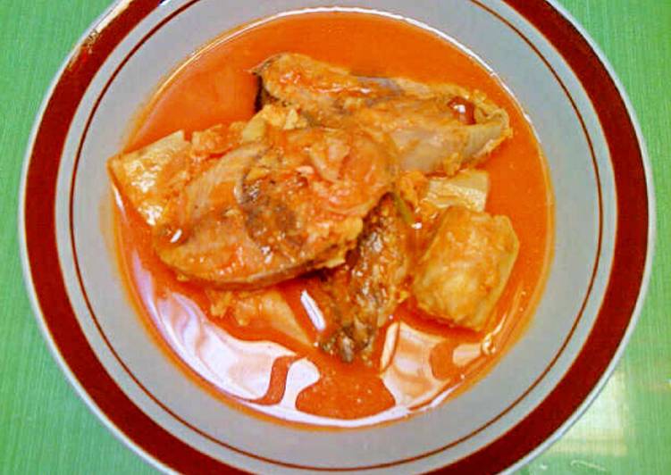 Bahan memasak Asam Padeh Total (Tongkol + Talas), Menggugah Selera