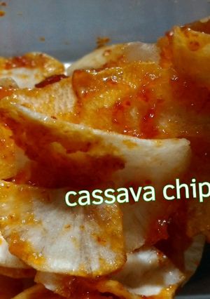 Foto resep Homemade Sweet Spicy Cassava Chips (crispy banget, tidak keras)
