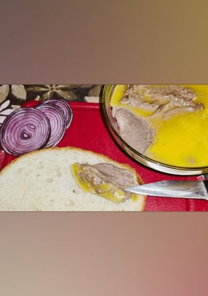 Igazi habos házi májkrém recept fotója