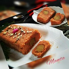 Carrot Gulab jamun terrine A picture of Carrot Gulab jamun terrine.
