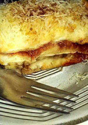 Foto resep Baked Bread with Banana, Chesse and Apple Sauce Alacin