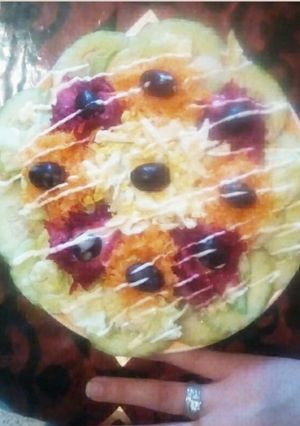 صورة لوصفة سلاطة متنوعة⁦ وخفيفة ⁦❤️⁩