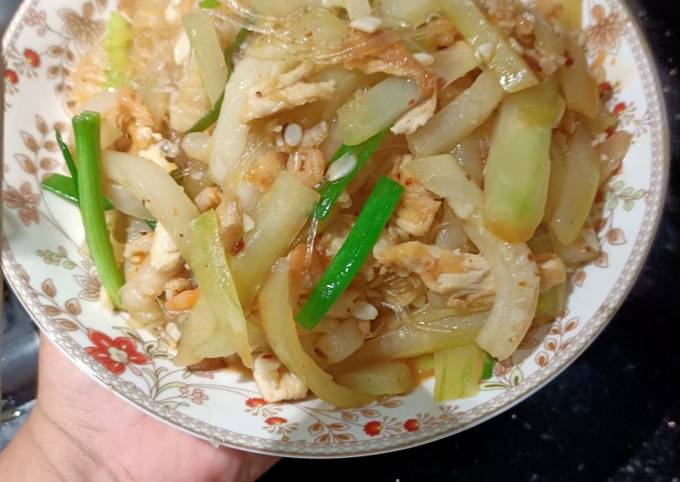 Sautéed Hairy Melon with Vermicelli Chinese Style