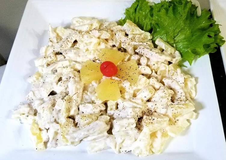 How to Prepare Favorite Pineapple chicken salad.         #ramadankitayari