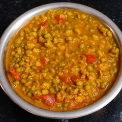 A picture of Whole moong curry (no onion no garlic).