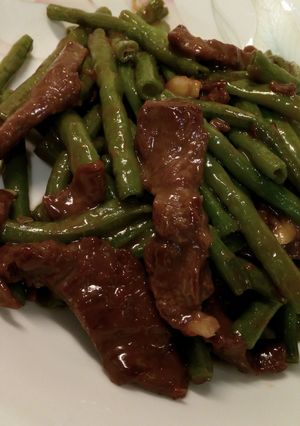 Foto resep Oseng Kacang Panjang Daging Sapi