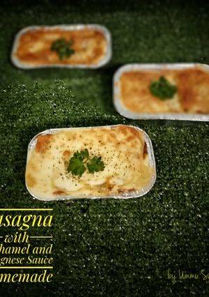 Foto resep Lasagna with Bechamel and Bolognese Sauce Homemade