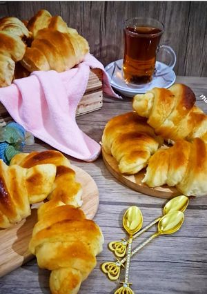 عکسی از دستور دونات رول کروسان در فر