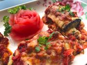 A picture of baked brinjal