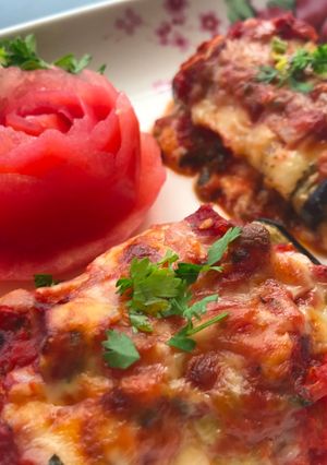A picture of Eggplant Rollatini.