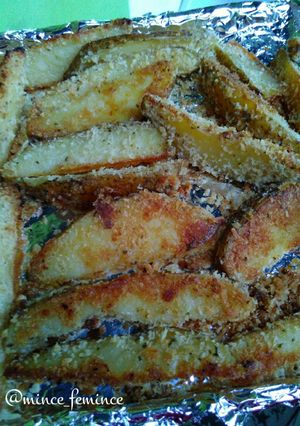 Foto resep Potato wedges a la mince 