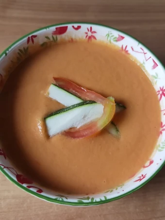 Pasos sencillos para Hacer Salmorejo sin gluten(sin pan)  que Delicioso