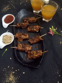 A picture of Paneer Satay.