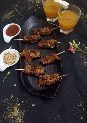 A picture of Paneer Satay.