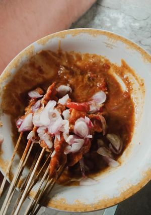 Foto resep Sate ayam bumbu kacang