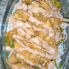 A picture of Bar b q rice.
