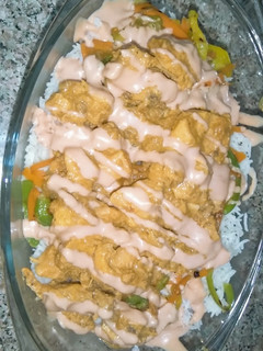 A picture of Bar b q rice.