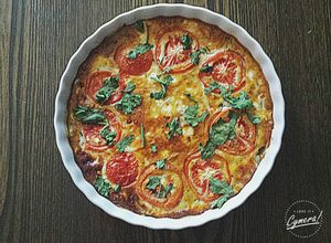 Foto resep QUICHE JANTUNG PISANG, ZUCHINI & FETA