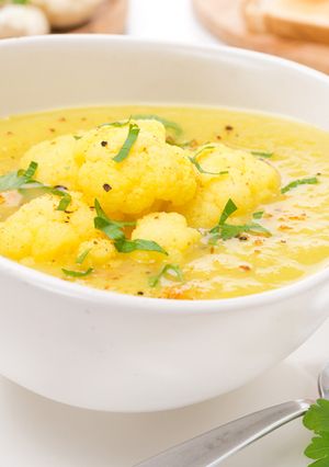 صورة لوصفة طريقة عمل شوربة القرنبيط